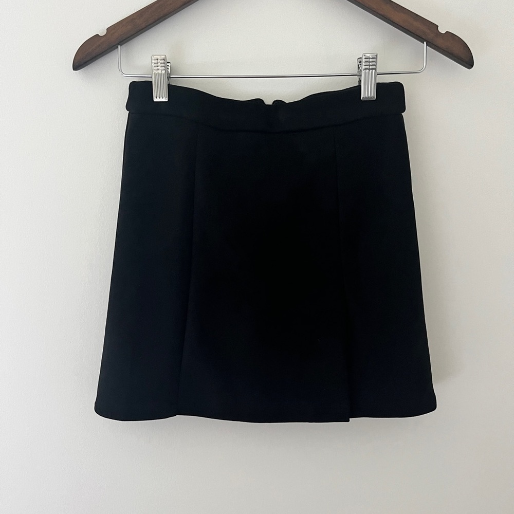 SHEIN Suede Mini Skirt with Zipper